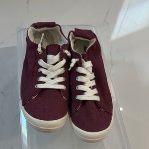 Burgundy Canvas Sneakers